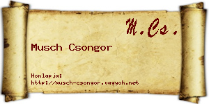 Musch Csongor névjegykártya